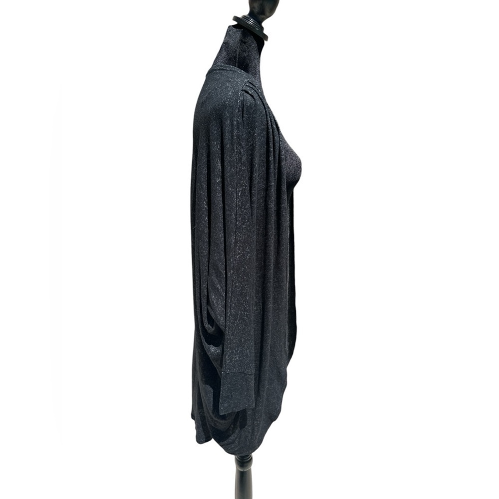 L&Q Armoire Long Gray Dalmon Sleeve Light Weight Cardigan Women’s Size Small NWT - Picture 5 of 7